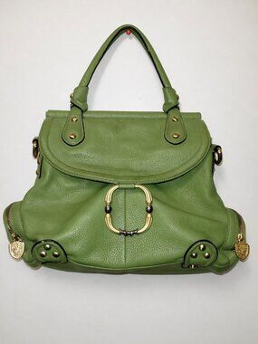 CETTU Leather Handbag Satchel Purse Shoulder bag Green